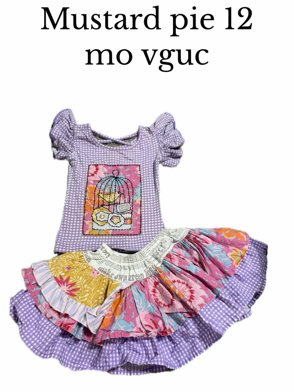 Mustard pie 12 month outfit